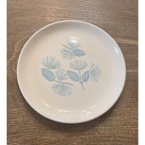 Vintage MCM Marcrest BLUE Pine Cone Salad Plate Mid-Century Modern Ceramic 6.5”
